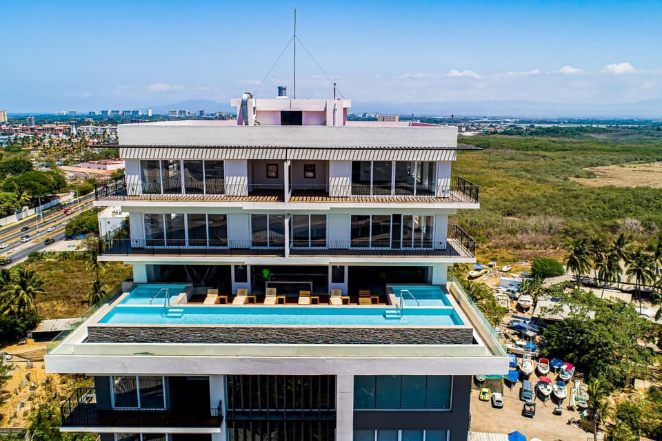 Property building, Day, Bird's eye view, Swimming pool
