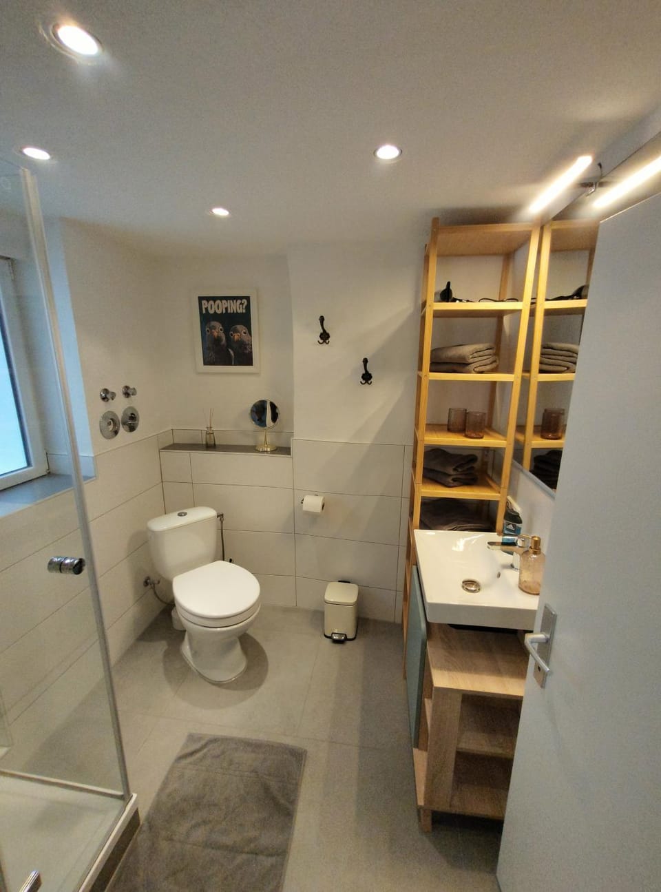 Shower, Toilet, Bathroom, hair dryier, towels, towels