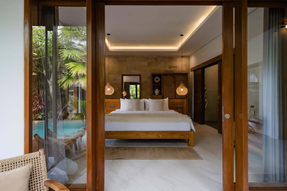 Patio, Bed, View (from property/room), Balcony/Terrace, Photo of the whole room, Bedroom, Garden view, Pool view, Swimming pool