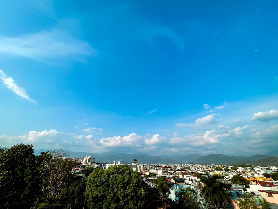 Nearby landmark, Day, Natural landscape, Bird's eye view, City view, Mountain view