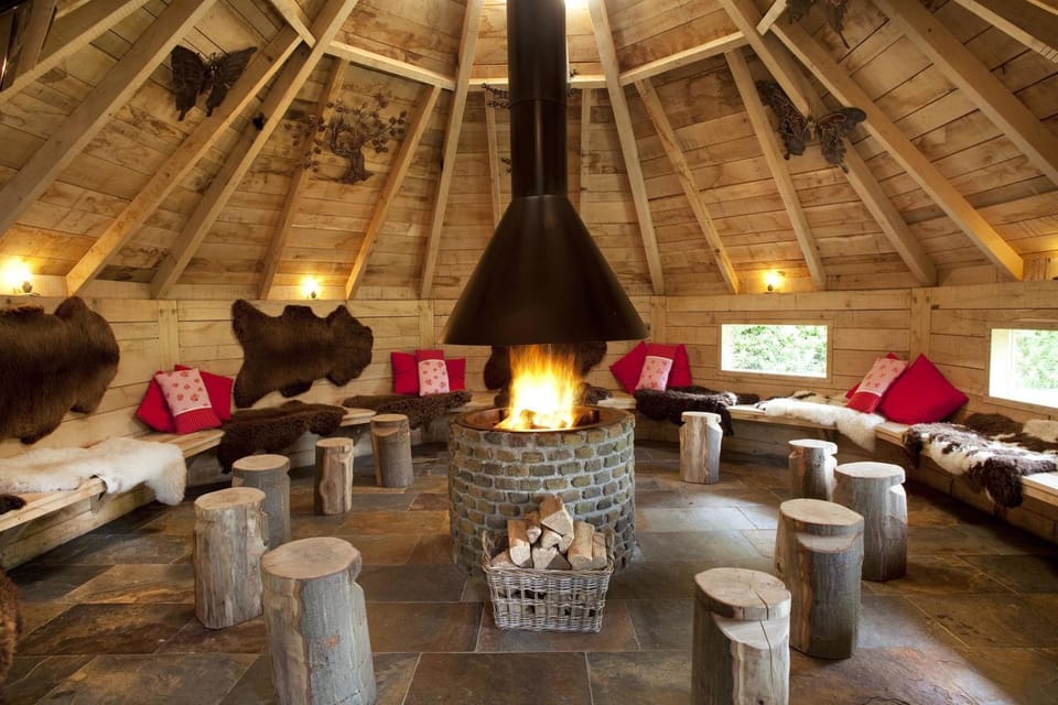 Family, fireplace, fireplace