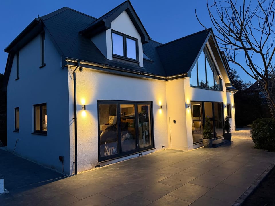 Property building, Patio, Night