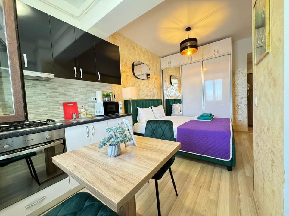 Kitchen or kitchenette, Living room, Seating area, Dining area, oven, stove