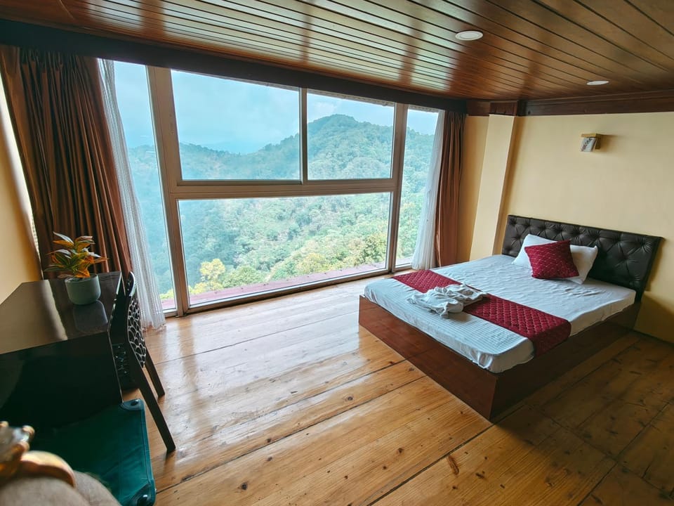 Bed, Bedroom, Mountain view