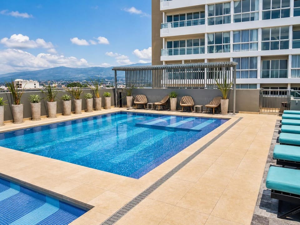 Balcony/Terrace, Mountain view, Pool view, Swimming pool