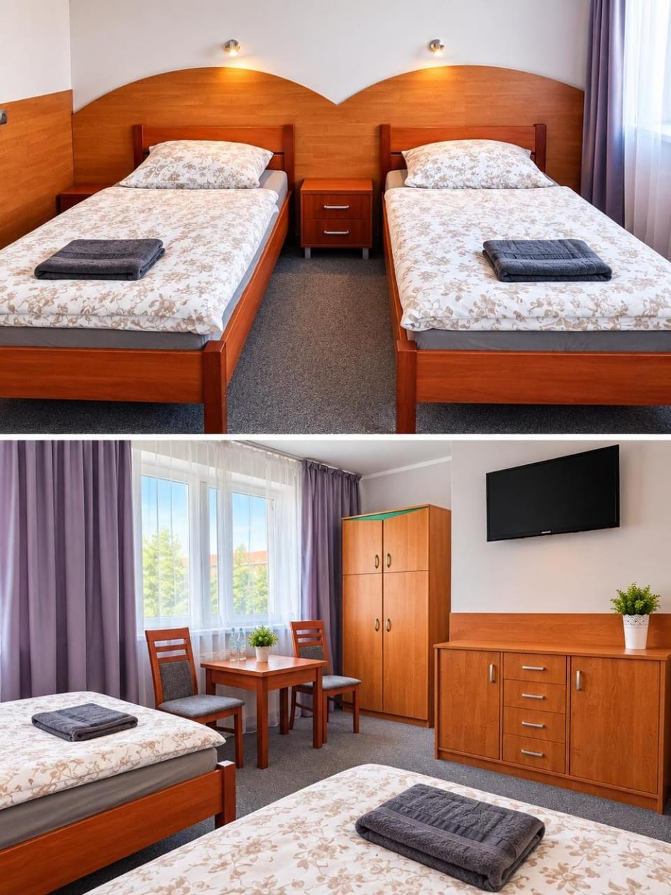 Bed, TV and multimedia, Photo of the whole room, towels