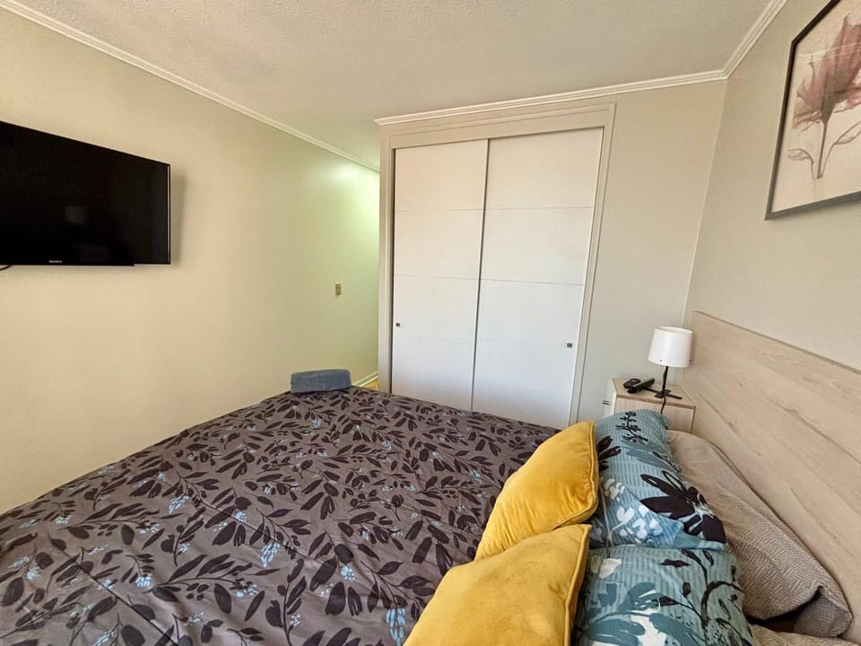 Bed, TV and multimedia, wardrobe