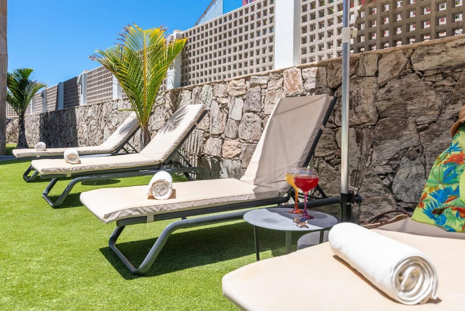 Day, Garden, sunbed