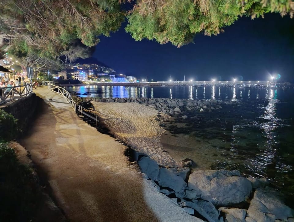 Nearby landmark, Night, Natural landscape, Beach, Sea view