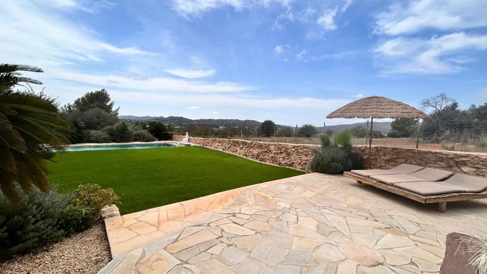 Patio, Natural landscape, Garden, Garden view, Mountain view, Swimming pool, sunbed