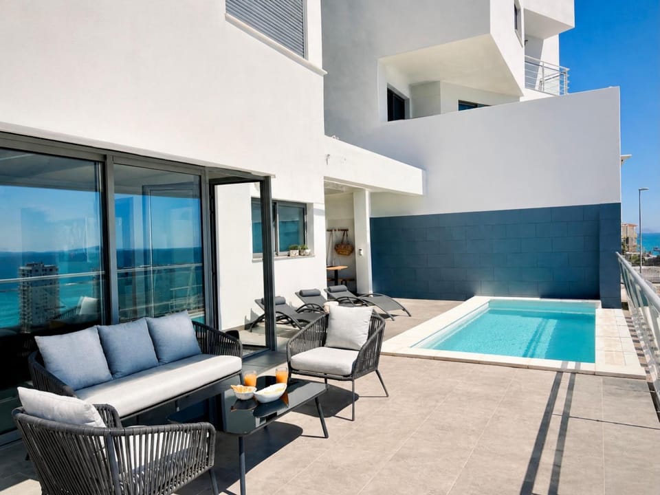 Patio, Day, View (from property/room), Balcony/Terrace, Balcony/Terrace, Living room, Pool view, Swimming pool, sunbed
