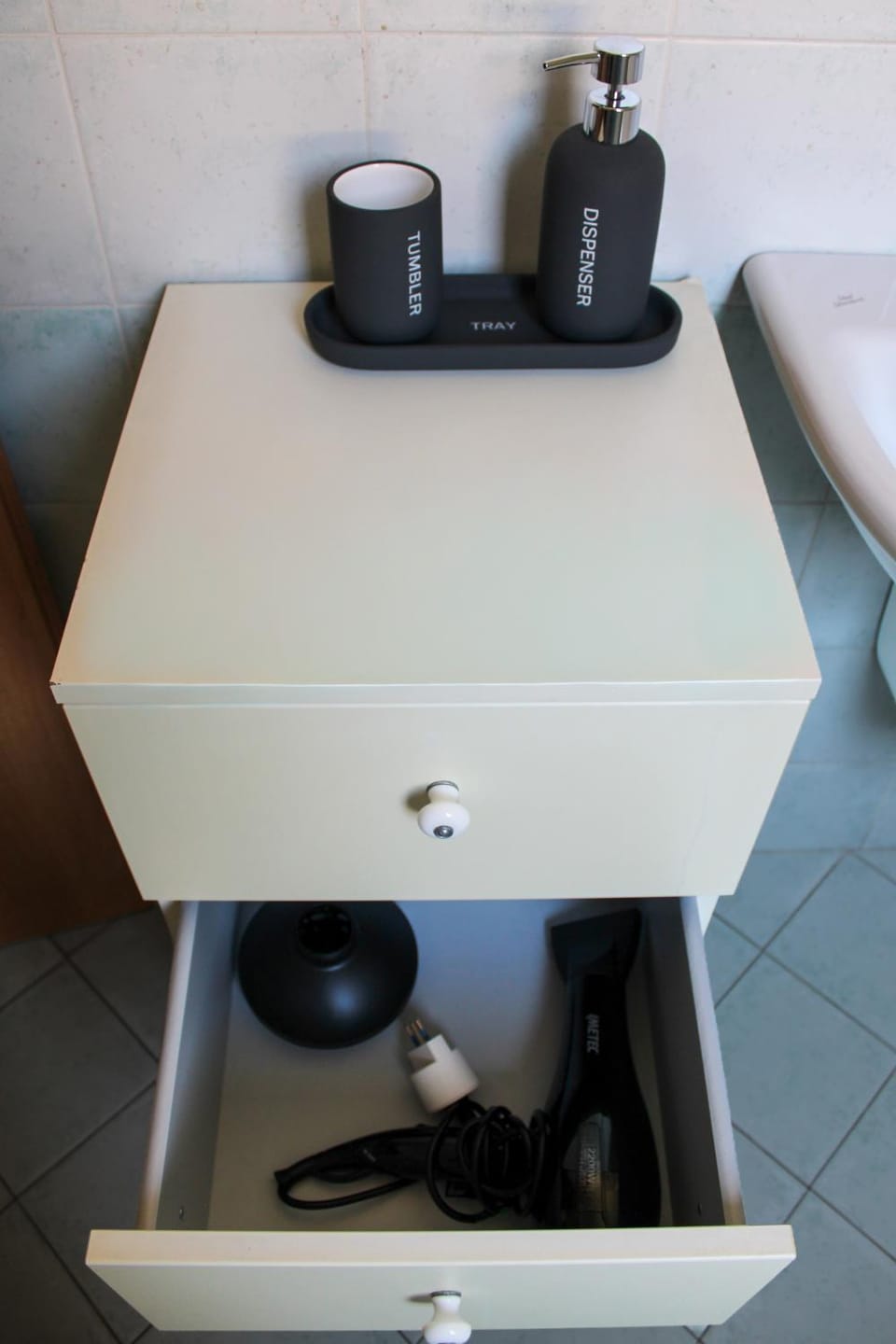Bathroom, hair dryier
