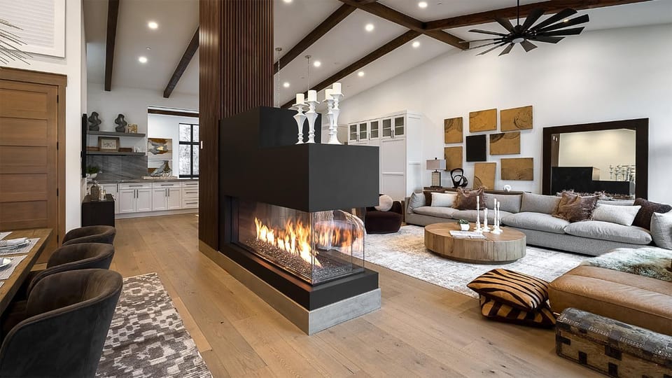 Living room, Seating area, fireplace, furniture