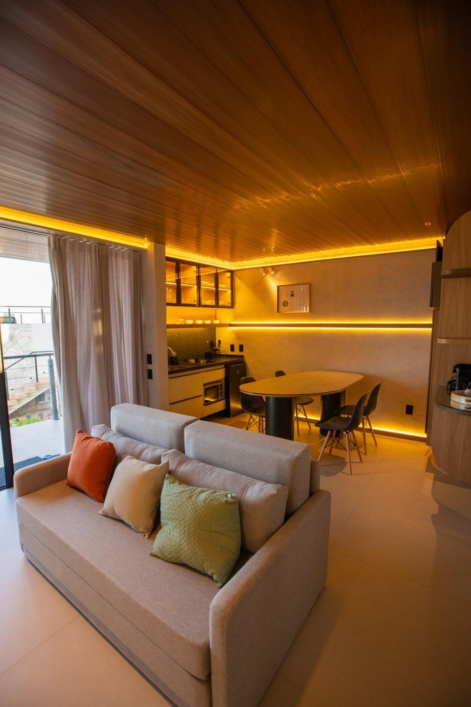 Kitchen or kitchenette, Living room, Bedroom
