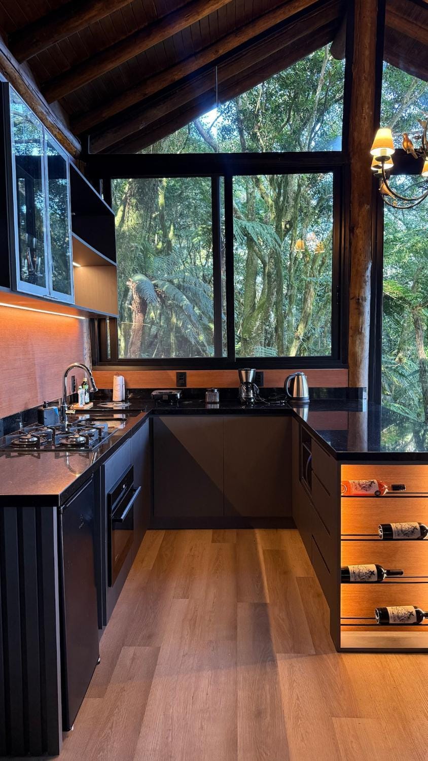 Cabana Araucária Glass ao lado de Gramado RS Chalet in State of Rio Grande do Sul