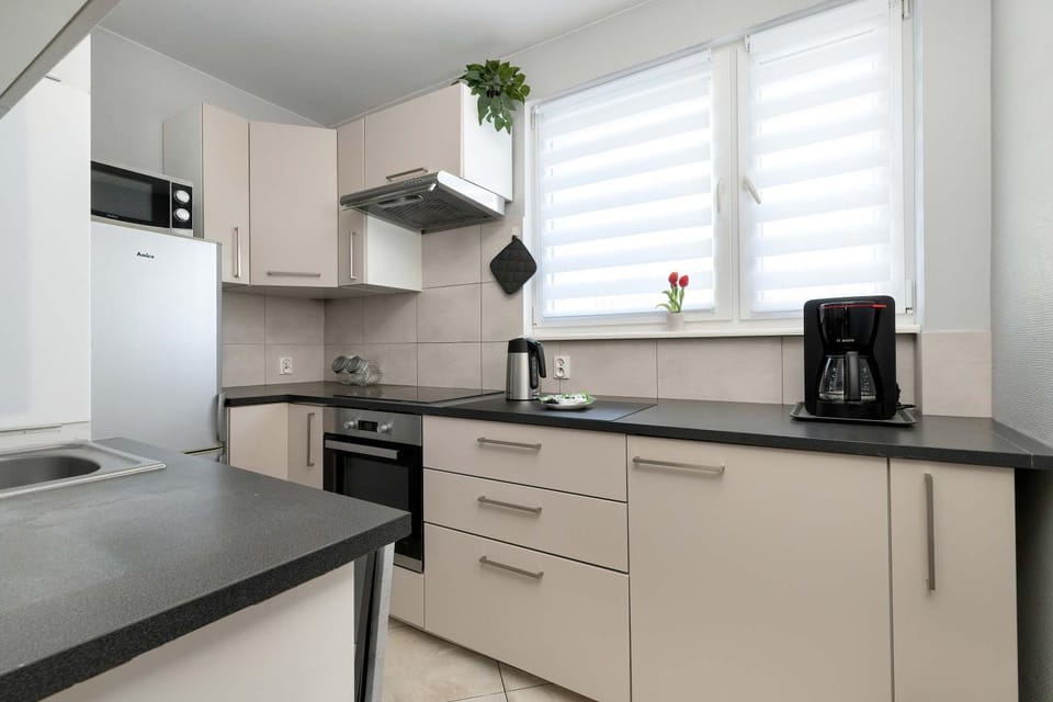 Coffee/tea facilities, Kitchen or kitchenette, dishwasher, stove