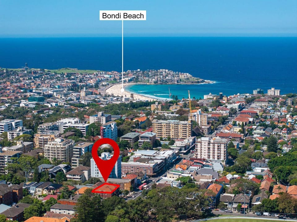 Nearby landmark, Bird's eye view