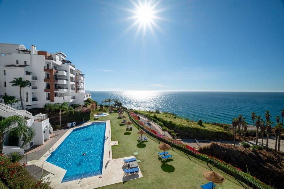 Property building, Living room, Swimming pool