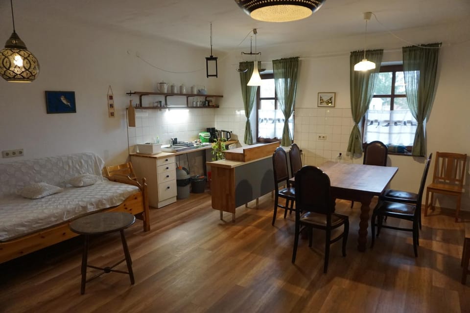 Bed, Kitchen or kitchenette, Living room, Dining area