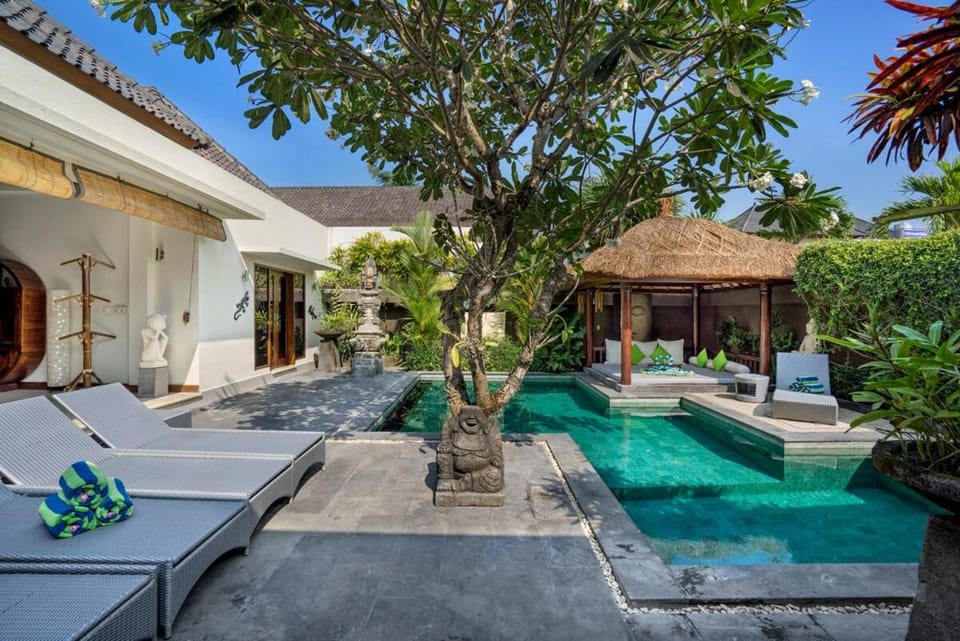 Pool view, sunbed