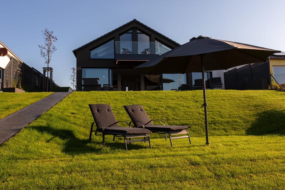 Property building, Garden, Beach, Garden view, sunbed
