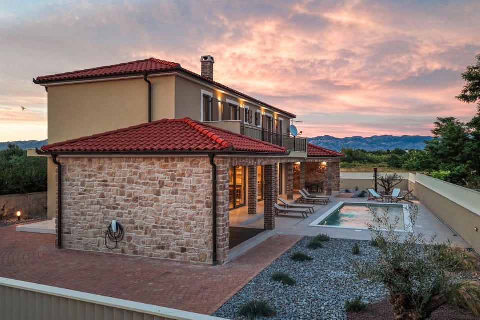 Mountain view, Sunset