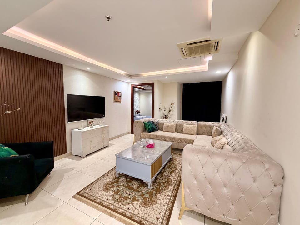 Modern Bedroom with Pool Table in Goldcrest Mall Lahore Apartment in Lahore