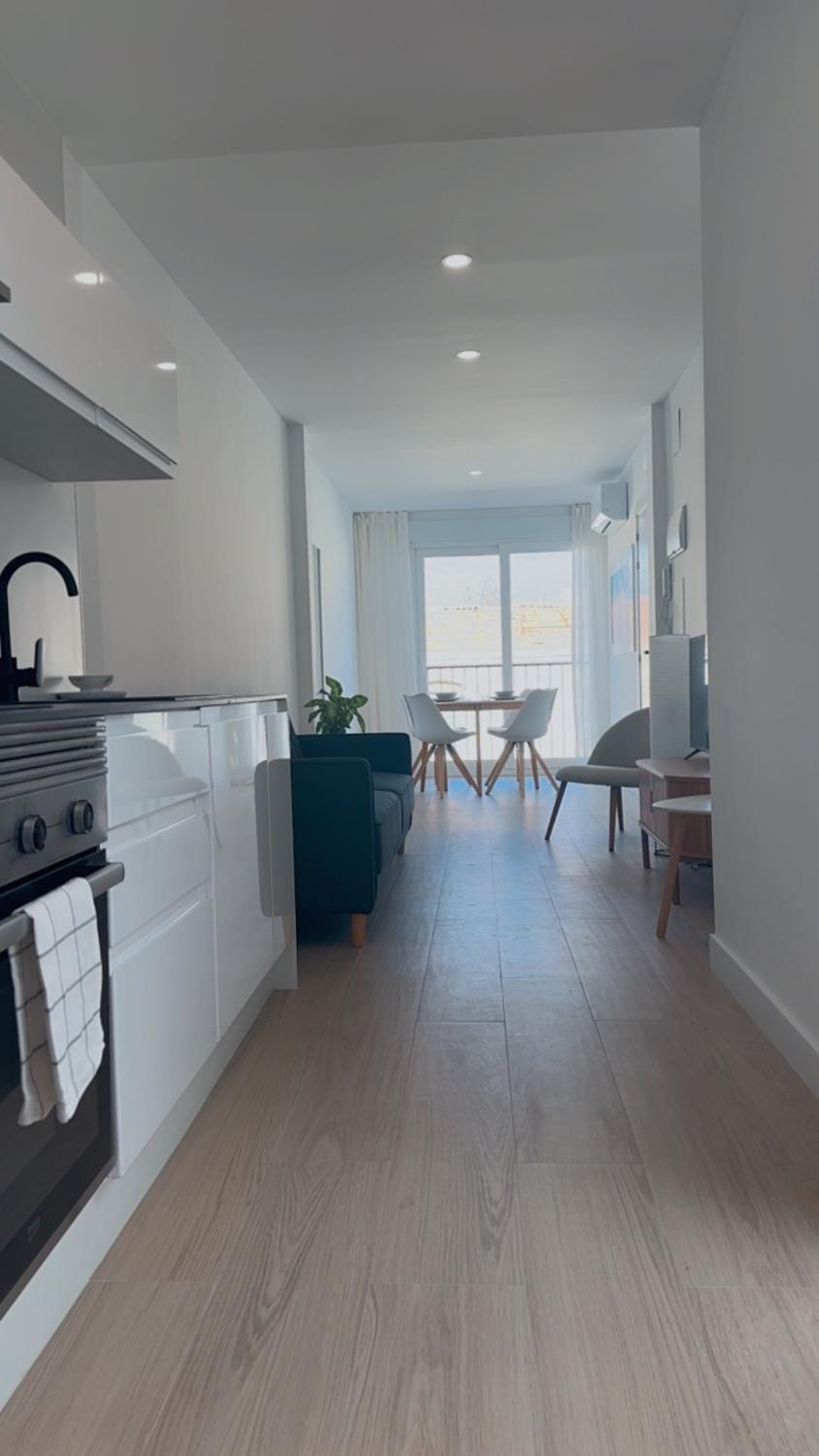 Kitchen or kitchenette, Living room, Dining area
