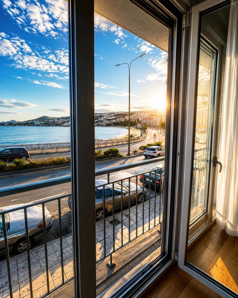 Property building, Patio, Nearby landmark, Day, Natural landscape, View (from property/room), Sea view
