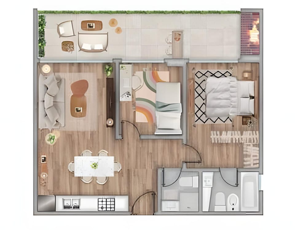 Perfect 2BR Palermo Hollywood Terrace & Grill Apartment in Buenos Aires
