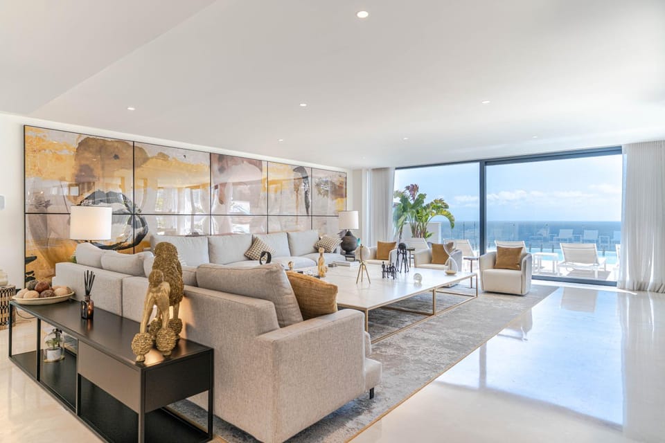 Natural landscape, Living room, Seating area, Sea view