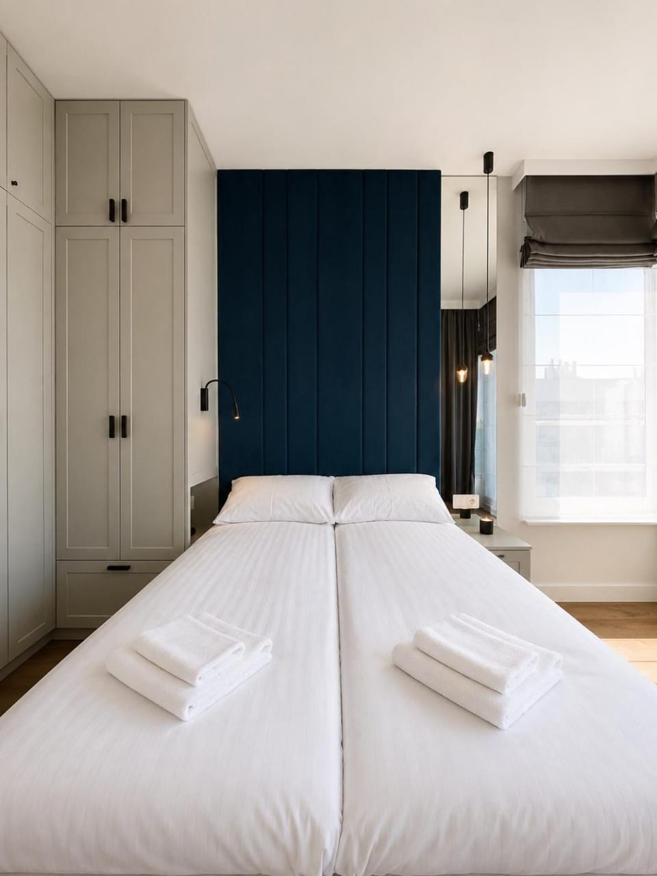 Bed, Photo of the whole room, Bedroom, towels, wardrobe