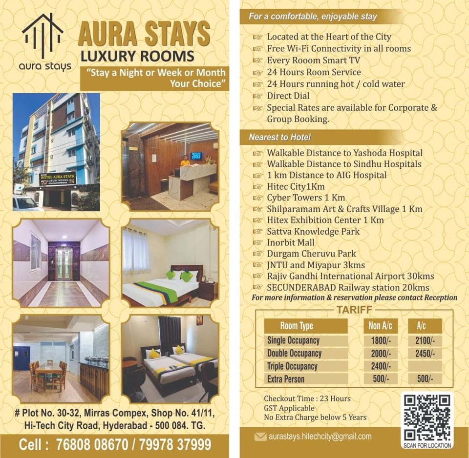 Hotel Aura Stays Hotel in Hyderabad