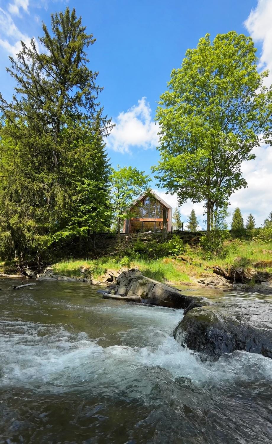 Property building, Natural landscape, River view