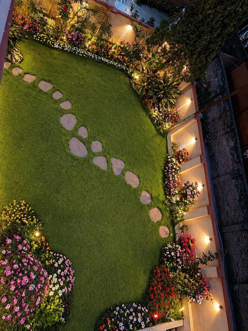 Night, Garden, Garden view