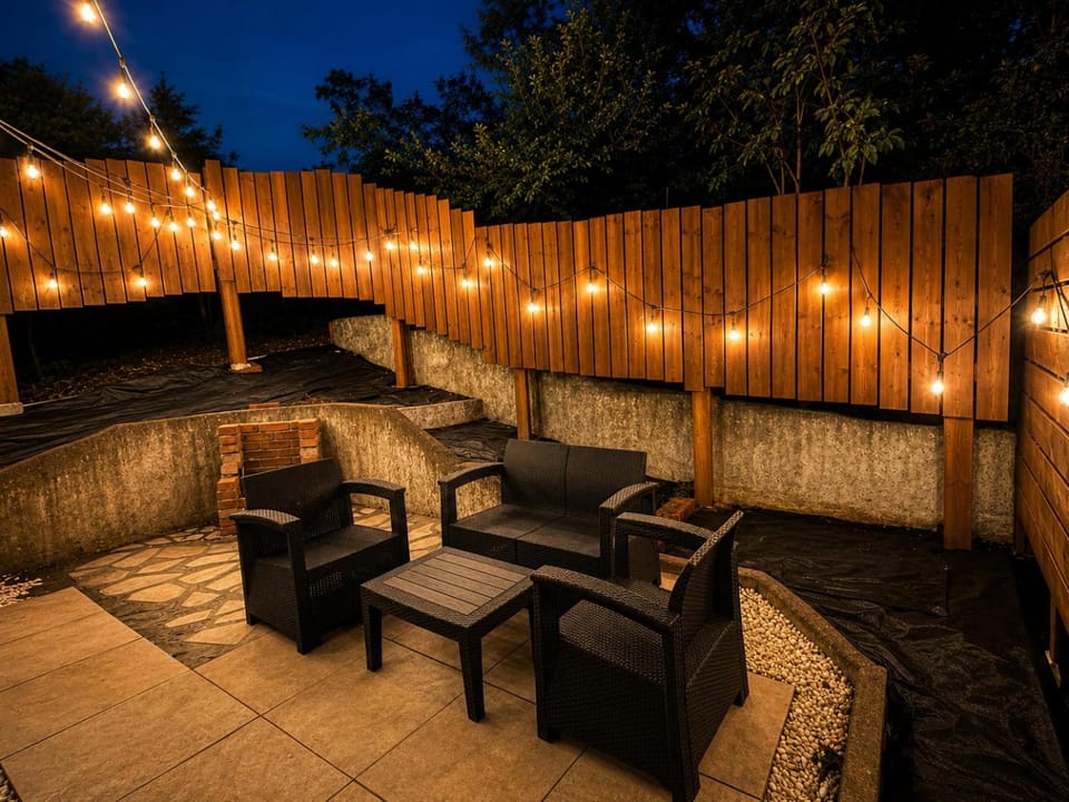 Night, BBQ facilities, Garden
