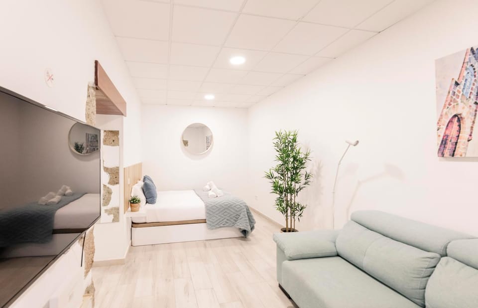 Bed, Living room, Bedroom