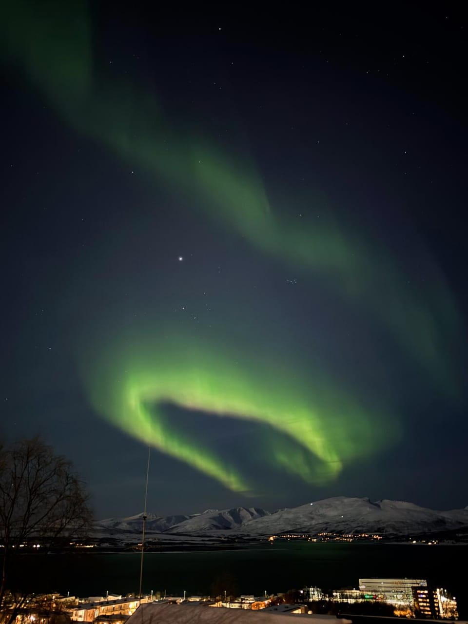 Night, Natural landscape, Winter