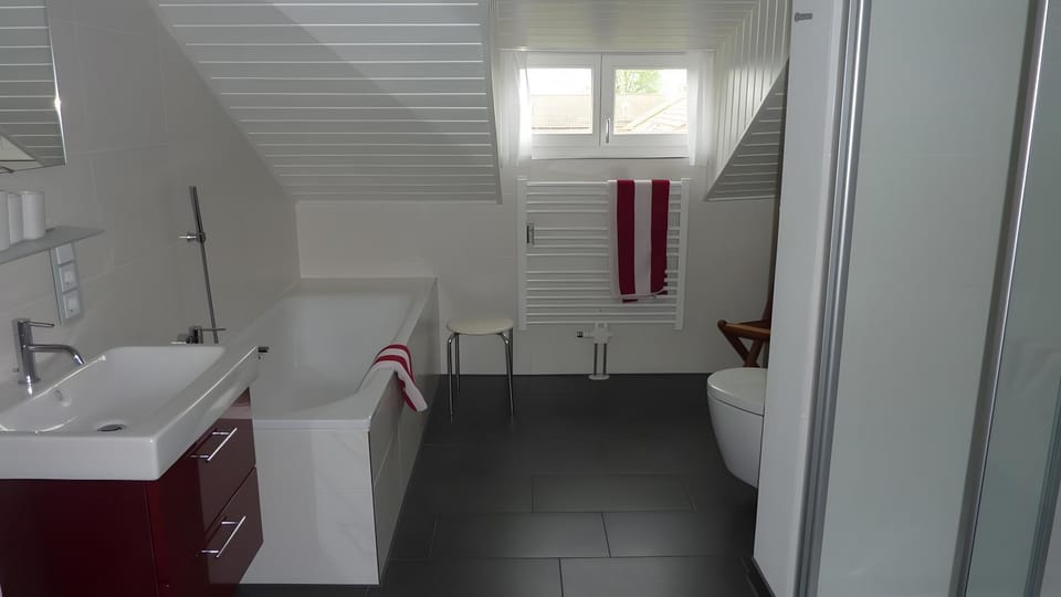 Property building, Bathroom, Living room