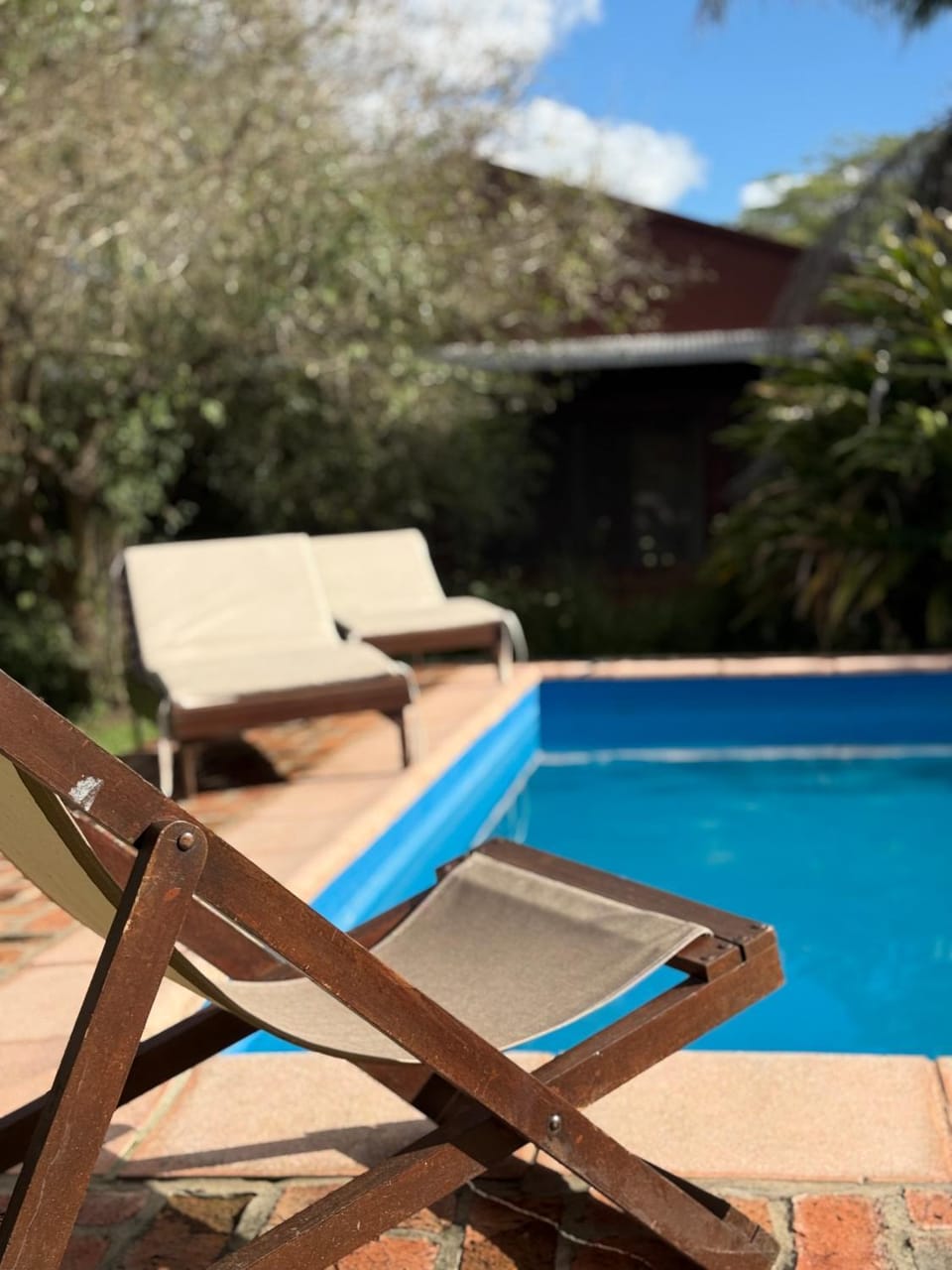 Patio, Day, Pool view, Swimming pool, sunbed