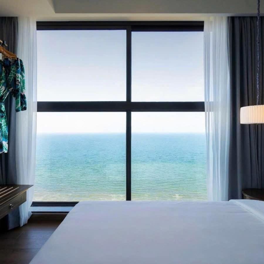 Bed, Natural landscape, Sea view