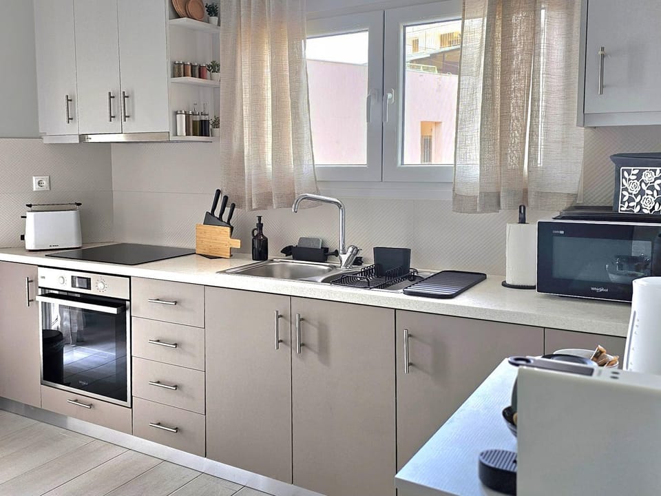 Kitchen or kitchenette, oven, stove, toaster, kitchen