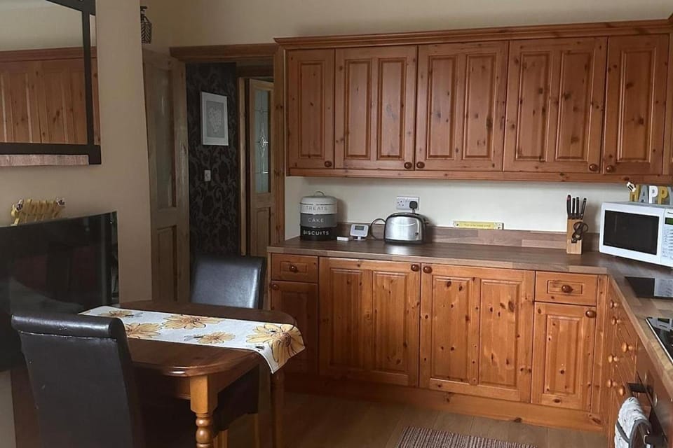Kitchen or kitchenette, Dining area, oven, toaster