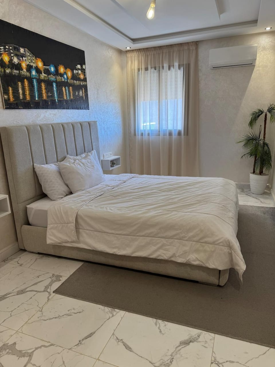 Bed, Bedroom, air conditioner