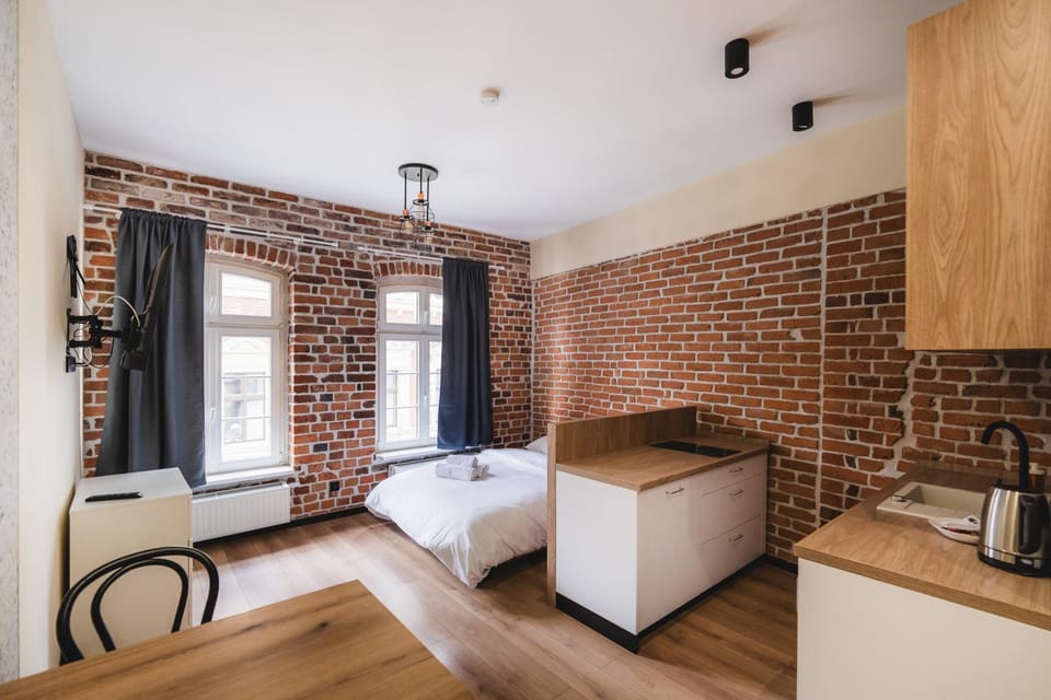 Bed, Coffee/tea facilities, Kitchen or kitchenette, Living room, Photo of the whole room, Seating area, Dining area, Bedroom
