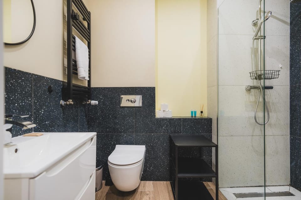 Shower, Toilet, Bathroom, towels