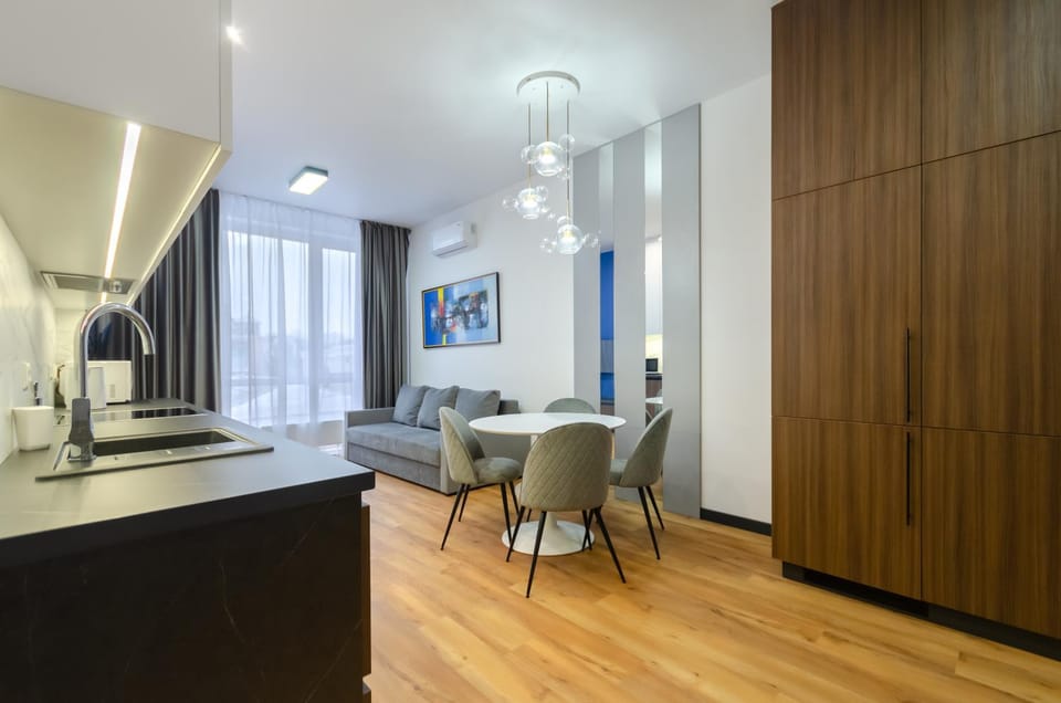 Seating area, Dining area, wardrobe, air conditioner