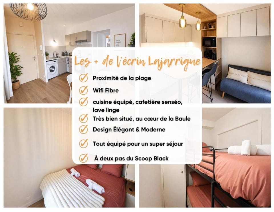 L Ecrin Lajarrige 4 5 pers plage 5 min Terrasse Apartment in La Baule-Escoublac