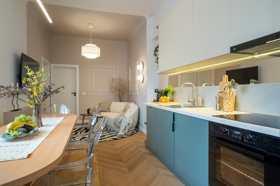 Coffee/tea facilities, Kitchen or kitchenette, Living room, Seating area, Dining area, heating, stove, washing machine, washing machine, air conditioner
