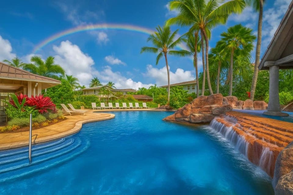 Premium 2BD Bonus Rm AC Epic Pool and Spa House in Princeville
